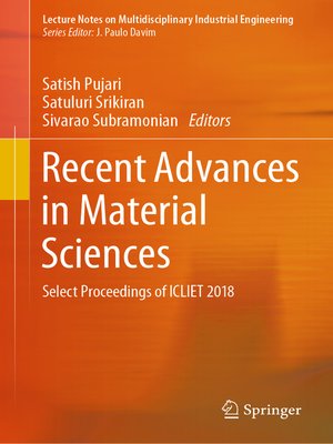 cover image of Recent Advances in Material Sciences